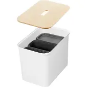 Orthex Collecteur de déchets Collect 76l set complet avec 3 compléments, blanc (1 set)
