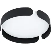 Eglo Leuchten 99621 VALCASOTTO LED Plafonnier 20W Ø370mm noir blanc blanc chaud