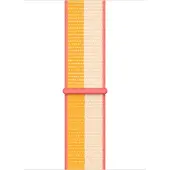 Apple Watch 42/44/45 mm Nylon Sport Loop Bracelet de Montre Jaune Indien/Blanc