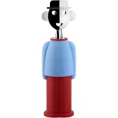Alessi Tire-bouchon Alessandro M. bleu clair-rouge, Ouvre-bouteille, Bleu, Rouge
