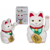 Adlibris statuettes et figurines Out Of The Blue Chat porte bonheur en PVC blanc homme || Taille Unique