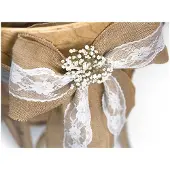 Party Deco Burlap chair sash, 15x275cm (1 pkt / 1 pc.) (1 pcs)