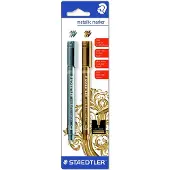 Staedtler Metallic Marker gold/silb. 2er