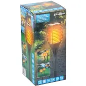 Grundig Lampe de jardin solaire - 72 LED - effet flamme - Ø12cm x 77cm de haut