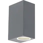 QAZQA Ensemble de 4 appliques murales gris foncé 2 lumières IP44 - Baleno