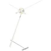 Nomon Puntero Horloge de Table Chromed Steel and White Lacquered Walnut Wood | Puntero L