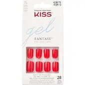 KiSS Gel Fantasy 28 Ongles artificiels colorés rouges 1 unité