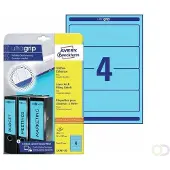 Avery Zweckform Avery L4767 - Bleu - 61 x 192 mm 80 unités (20 feuille(s) x 4) étiquettes pour dossiers