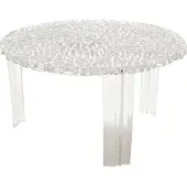 Kartell table basse T-TABLE H 28 "basse" (Cristal - PMMA transparent)