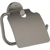 GROHE Essentials porte-rouleau de WC avec clapet brushed hard graphite 40367al1