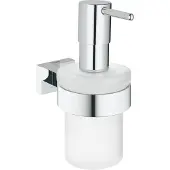 GROHE Distributeur de savon avec support ESSENTIALS CUBE 40756001 160 ml - chrome
