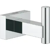 GROHE 40511001 Crochet pour peignoir Essentials Cube, chrome Starlight