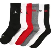 Jordan Chaussettes gris chiné / rouge / noir / blanc