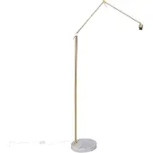 QAZQA Lampadaire moderne doré réglable - Editor