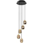 Highlight Suspension Golden Egg noir 5 lumières