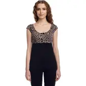 Pussy deluxe T-Shirt Manches courtes Rockabilly de - T-Shirt Léopard Evie - XS - XXL - pour Femme - noir-léopard - Taille XL