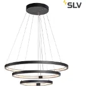 SLV imposante lampe LED suspendue One Triple PD Dali dimmable couleur de lumière commutable Ø80 cm noir mat