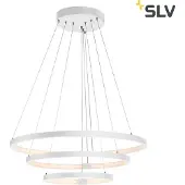 SLV imposante lampe LED suspendue One Triple PD Dali dimmable couleur de lumière commutable Ø80 cm blanc mat