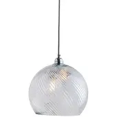 Ebb & Flow Rowan Suspension en Cristal Round Silver | Ø28 cm | Swirl IP20