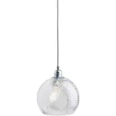 Ebb & Flow Rowan Suspension en Cristal Round Silver | Ø22 cm | Swirl IP20