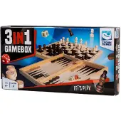 Clown Games 3In1 Boîte de jeu en bois