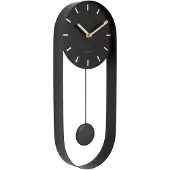 Karlsson Horloge murale pendule Charm noir - Ø 20 x 50cm