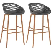 vidaXL Tabouret de bar 2 pcs. Gris