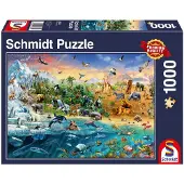 Schmidt 1000 pièces Spiele Puzzle Le monde des animaux 58324