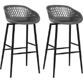 vidaXL Tabouret de bar 2 pcs. Gris