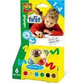 SES Creative - My First Colorball - Balle à couleurs ergonomique pour les tout-petits - 6 couleurs