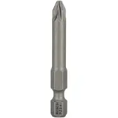 Bosch Lot de 3 embouts de vissage Extra-dure Pozidriv PZ2 à queue 6 pans mâle 1/4 Longueur 49 mm 2607001577