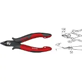 Wiha 26818 Pince coupante diagonale Electronic - Tête large - pointue coupe rase - 130 mm