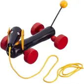 BRIO World - 30332 Teckel tirer | Jouet interactif pour tout-petits | Construction en bois durable | Bois durable certifi FSC