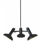 Artdelight Suspension à 3 ampoules Vectro noir