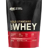 Optimum Nutrition Gold Standard 100% Whey Protein, Fraise délicieuse 450 g (15 portions)