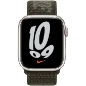 Apple Watch 42/44/45 mm Nylon Sport Loop Nike Bracelet de montre Kaki Cargo