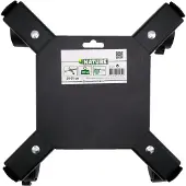 Nature Support de Pot de Fleur avec Roues - Métal Noir Naturel