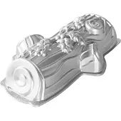 Nordic Ware Hêtre De Noel Yule Log Pan, Moule à gâteau, Argent