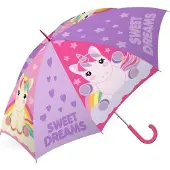 Kids Euroswan Filles, Parapluie, Parapluie SWEET DREAMS transparent Ø41cm, Transparent