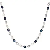 Valero Pearls Chaîne gentiane / argent / blanc