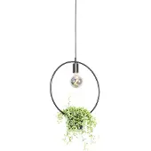 QAZQA Suspension moderne noire avec verre rond - Roslini