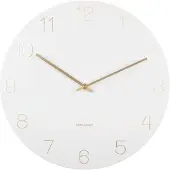 Karlsson - Pendentif horloge murale avec chiffres gravés - Blanc