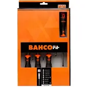 Bahco Phillipsfit Slotted With Rubber Handle Screwdriver Set 8 Units Orange