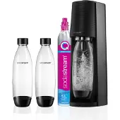 SodaStream Machine à eau gazeuse Terra Black + 2 bouteilles