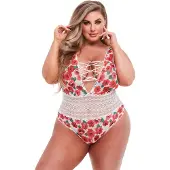 Baci White Floral Body En Dentelle XXL