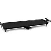 Alpina Plaque de gril Teppanyaki - Plancha - 1800 Watt - 70 x 23 cm - revêtement antiadhésif - thermostat - bac de récupération des graisses