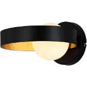 LumenXL Applique noire avec intérieur effet doré - Carlos