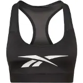 Reebok Soutien-gorge de sport 'Lux Vector' noir / blanc