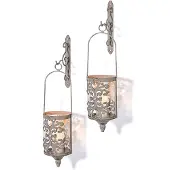 Bonprix Photophores muraux effet patiné (2 photophores + 2 supports)