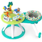 Bright Starts Aire D'éveil Around We Go? 2-In-1 Walk-Around Activity Center & Table - Tropic Cool?